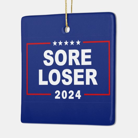 Anti-Trump Sore Loser 2024 Keramikornament (Links)