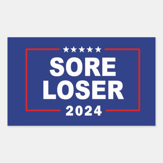 Anti-Trump Sore Loser 2024 Rechteckiger Aufkleber (Vorderseite)