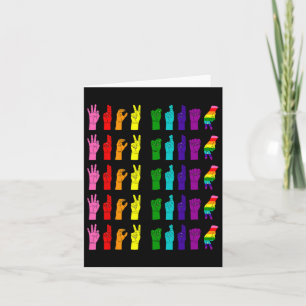 Anti Trump Subtle Sign Language ASL LGBTQ Pride 20 Karte