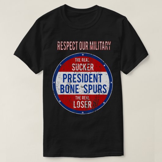 Anti Trump Sucker Loser Wir respektieren unser Mil T-Shirt (Design vorne)