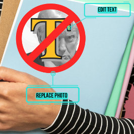 Anti-Trump-Symbol Runder Aufkleber