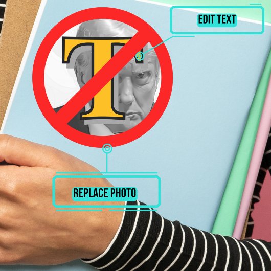 Anti-Trump-Symbol Runder Aufkleber