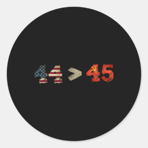 Anti-Trump-T-Shirt Impeach Präsident 45 44> 45 Runder Aufkleber