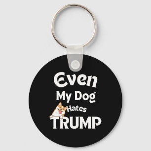 Anti-Trump-T-Shirts Hund Hates Donald Dog Liebe Schlüsselanhänger