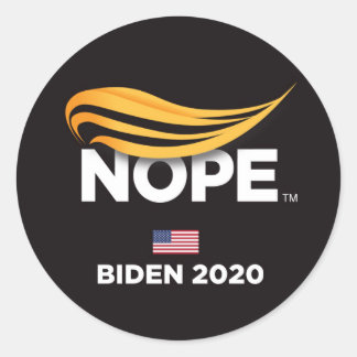 Anti Trump, Trump Nope, Biden 2020 Runder Aufkleber