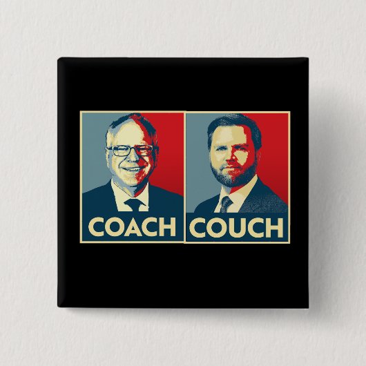 Anti Trump Vance - Coach vs Couch Button (Vorderseite)