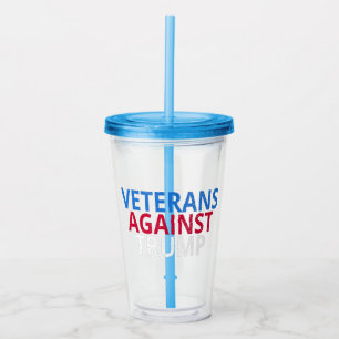 Anti-Trump - Veteranen gegen Trump Acryltrinkbecher