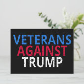 Anti-Trump - Veteranen gegen Trump Einladung (Stehend Vorderseite)