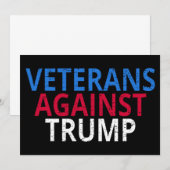 Anti-Trump - Veteranen gegen Trump Einladung (Vorne/Hinten)