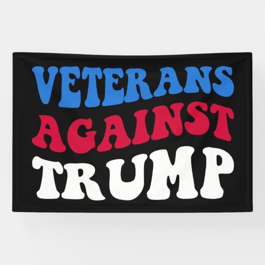Anti-Trump - Veteranen gegen Trump II Banner (Horizontal)