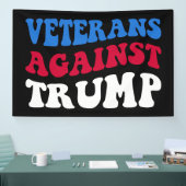 Anti-Trump - Veteranen gegen Trump II Banner (Messe)