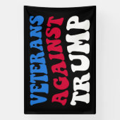 Anti-Trump - Veteranen gegen Trump II Banner (Vertikal)