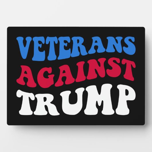 Anti-Trump - Veteranen gegen Trump II Fotoplatte (Vorderseite)