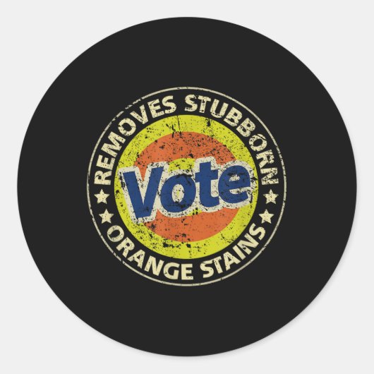 Anti-Trump Vote Detergent Funny Geschenke Runder Aufkleber (Vorderseite)