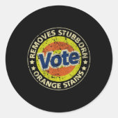 Anti-Trump Vote Detergent Funny Geschenke Runder Aufkleber (Vorderseite)