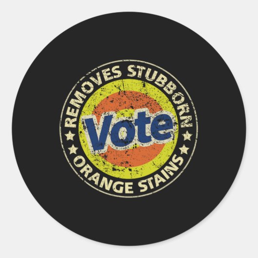 Anti-trump Vote Detergent Funny Gifts Runder Aufkleber (Vorderseite)
