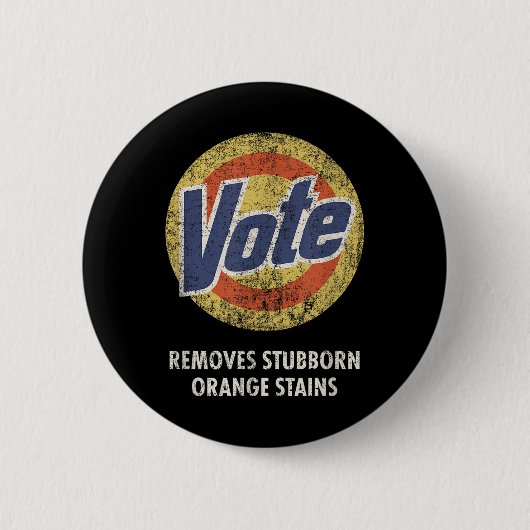 Anti-Trump Vote Wäscherei Detergent Funny Vintag Button (Vorderseite)