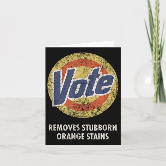 Anti-Trump Vote Wäscherei Detergent Funny Vintag Karte (Vorderseite)