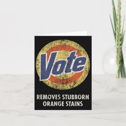 Anti-Trump Vote Wäscherei Detergent Funny Vintag Karte (Vorderseite)