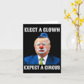 Anti-Trump wählt einen Clown erwarten ein Circus F Karte (Gelbe Blume)