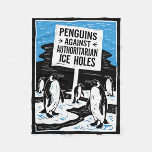 Anti Trump widersetzt Pinguine gegen Autoritäre I Fleecedecke
