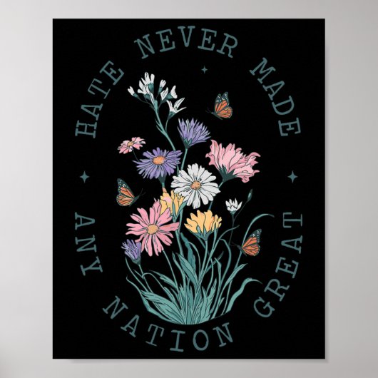 Anti-Trump-Wildblume Poster (Vorne)