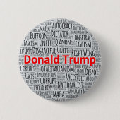 Anti-Trump-Word-Cloud Button (Vorderseite)