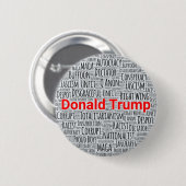 Anti-Trump-Word-Cloud Button (Vorne & Hinten)