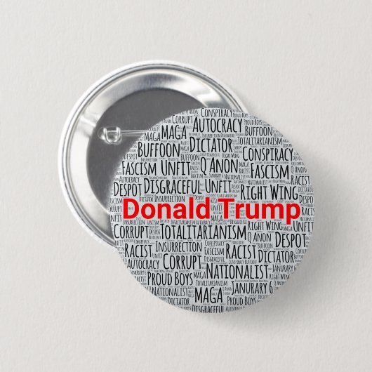 Anti-Trump-Word-Cloud Button (Vorne & Hinten)