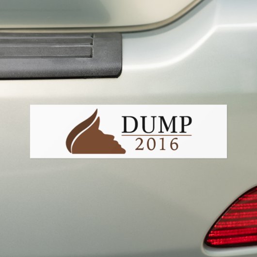 Anti-Trumpf Autoaufkleber (Dump | 2016) (Auf Auto)