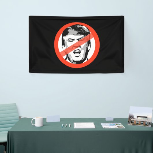 Anti-Trumpf Banner (Messeveranstaltung)