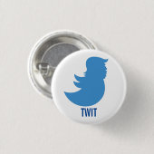 Anti-Trumpf Knopf: "TWIT " Button (Vorne & Hinten)