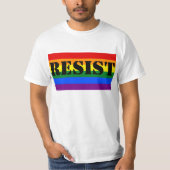 Anti-Trumpf LGBTQ widerstehen T-Shirt (Vorderseite)