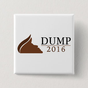 Anti-Trumpf quadratischer Knopf (Dump   2016) Button