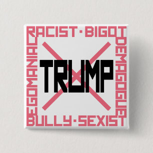 Anti-Trumpf rosa Knopf Button