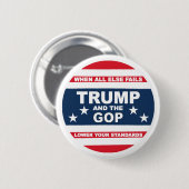 Anti-Trumpf und Anti-GOP Button (Vorne & Hinten)
