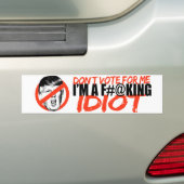 Anti-Trumpf - wählen Sie nicht für mich, den ich Autoaufkleber (Auf Auto)