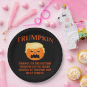 Anti Trumpkin Funny Halloween Pappteller (Party)