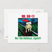 Anti-Urlaubsgeschenke Feiertagspostkarte (Vorne/Hinten)