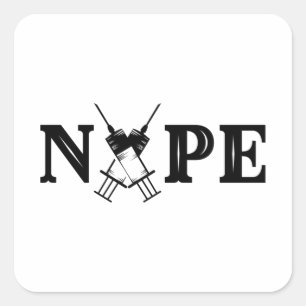 Anti Vaccine T Shirt Print Quadratischer Aufkleber