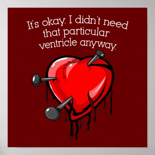 Anti-Valentine Broken Heart Poster (Vorne)