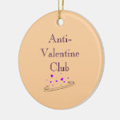 Anti Valentine Club Cute Minimal Pastel Art Keramik Ornament (Links)