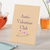 Anti Valentine Club Cute Minimal Pastel Art Sockelschild (In Situ)
