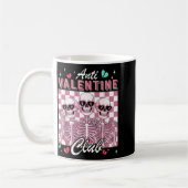 Anti Valentine Club Skeleton Funny Single Valentin Kaffeetasse (Links)