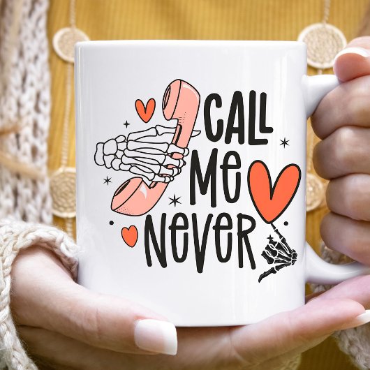 Anti Valentine Funny Skeleton Nie Funny Kaffeetasse