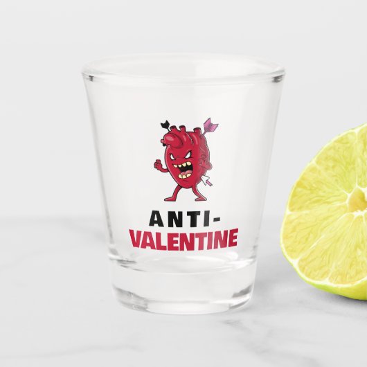 Anti-Valentine | Funny Valentine Gift Schnapsglas (Vorderseite)