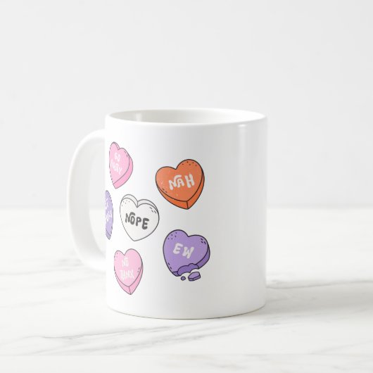 Anti-Valentine Heart Candy Kaffeetasse (Vorderseite Links)