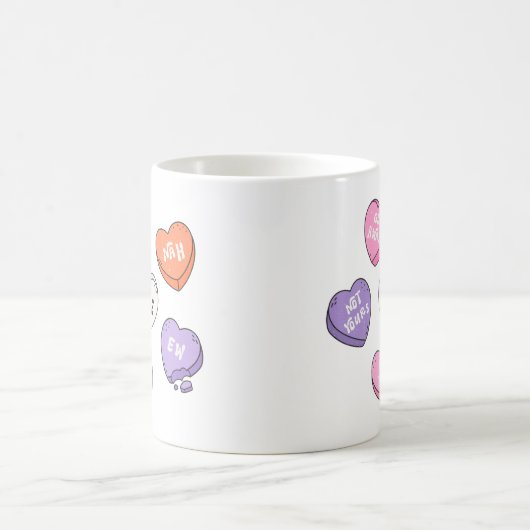 Anti-Valentine Heart Candy Kaffeetasse (Mittel)
