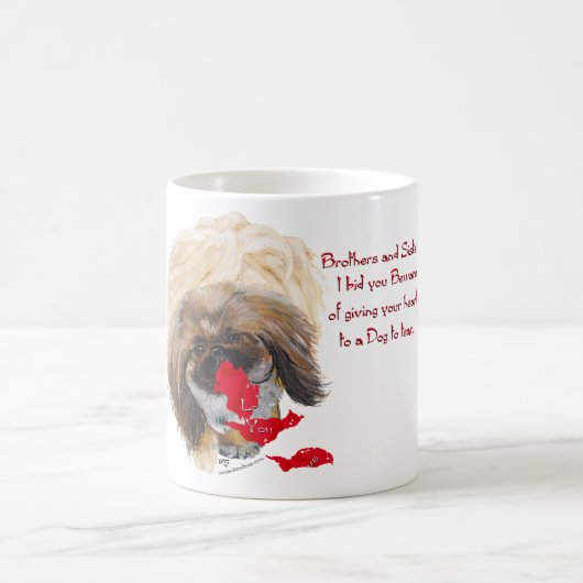 Anti Valentine Pekingese Kaffeetasse (Mittel)