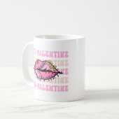 Anti Valentine Pink Lippen Kaffeetasse (Vorderseite Links)